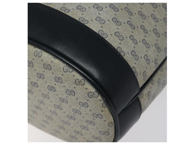 GUCCI Micro GG Supreme Schultertasche PVC Navy Gold Auth MX035 Golden Marineblau - Ansicht 16
