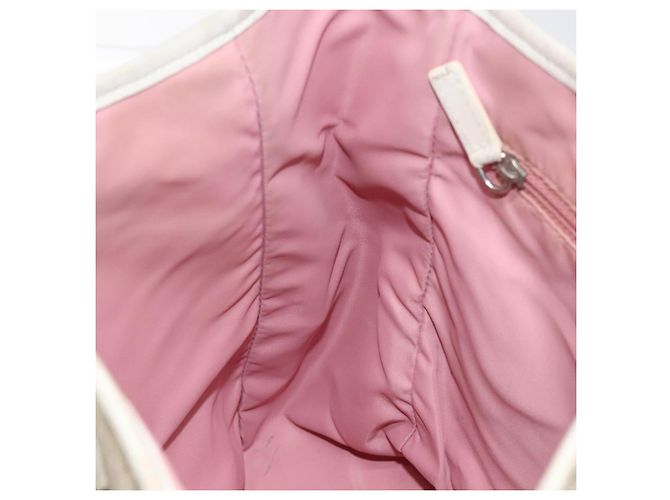 Christian Dior Trotter Canvas Tote Bag Pink Silber Auth ar13412 - Ansicht 19