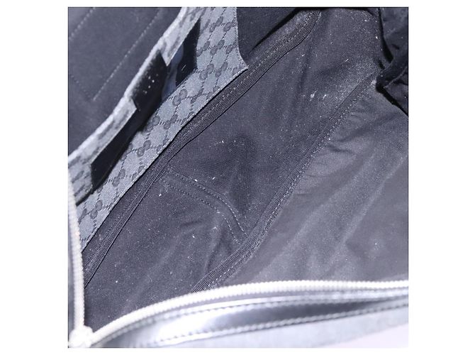 GUCCI GG Canvas Schultertasche Schwarz Silber 223648 Auth 117257 - Ansicht 11