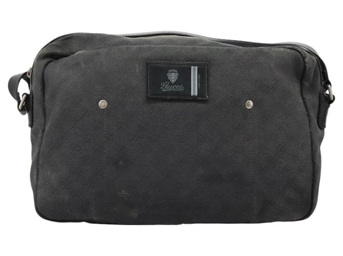 GUCCI GG Canvas Schultertasche Schwarz Silber 223648 Auth 117257 - Ansicht 13