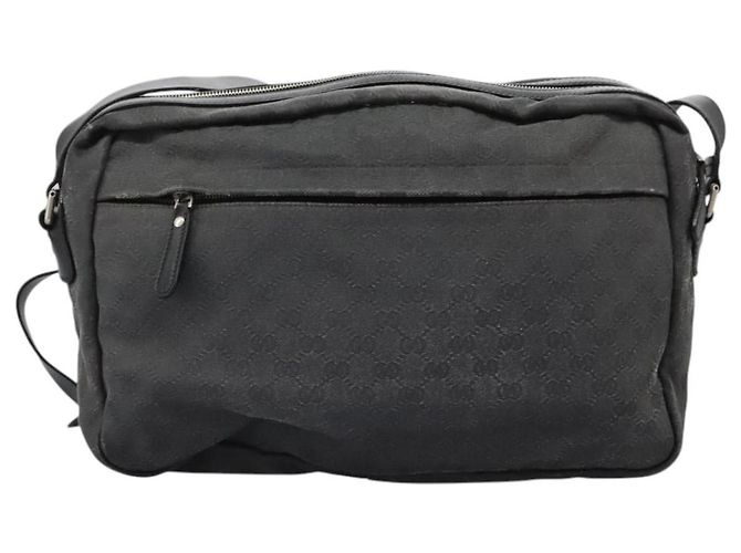 GUCCI GG Canvas Schultertasche Schwarz Silber 223648 Auth 117257 - Ansicht 2