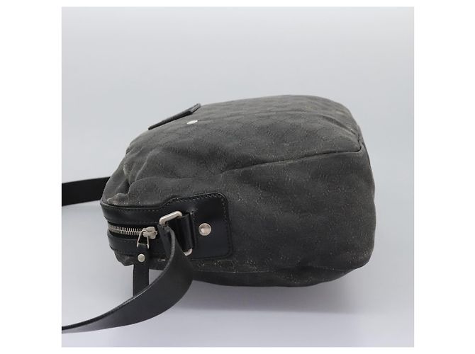 GUCCI GG Canvas Schultertasche Schwarz Silber 223648 Auth 117257 - Ansicht 3