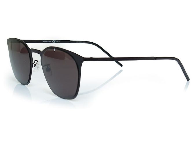 Óculos de sol metálicos slim SL28 da Saint Laurent em preto - vista 2