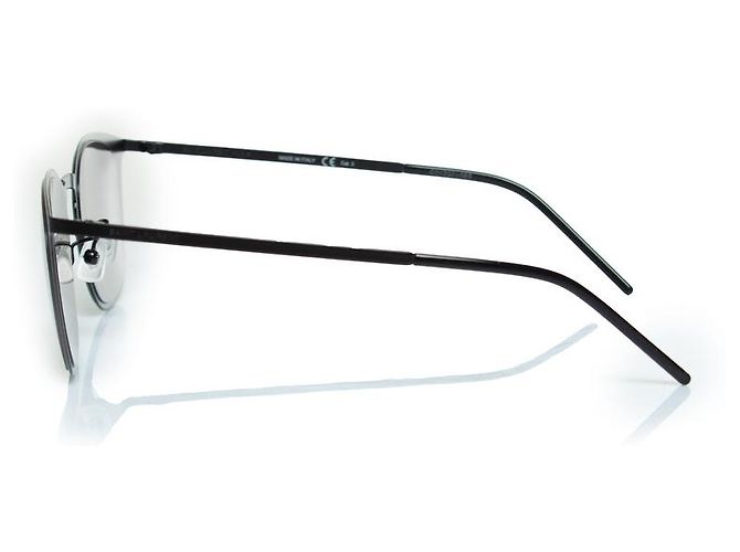 Óculos de sol metálicos slim SL28 da Saint Laurent em preto - vista 6