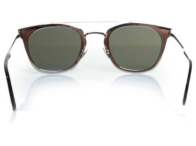 Gafas de sol de metal SL28 de Saint Laurent Negro Plata - vista 4