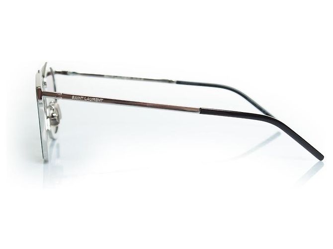 Gafas de sol de metal SL28 de Saint Laurent Negro Plata - vista 6