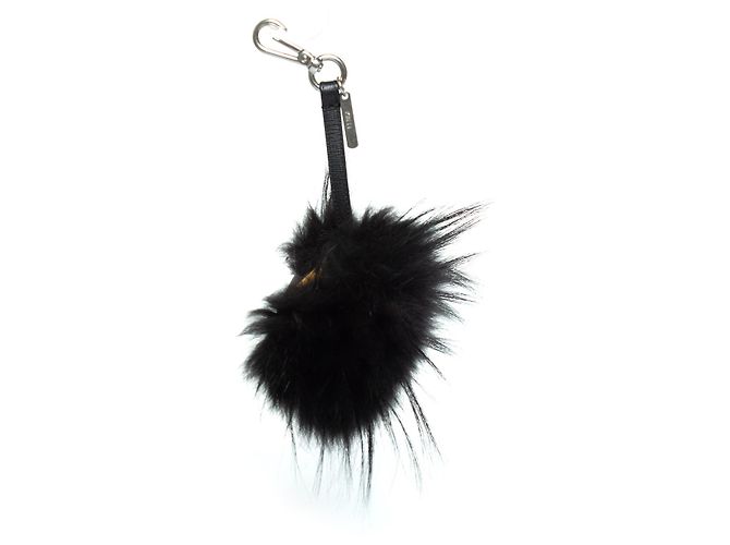 Fendi, charm per borsa Bag Bug in volpe Nero Giallo - vista 3