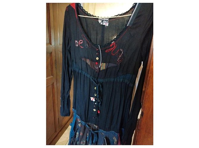 Abito nero e rosso Desigual con bottoni M/38 - vista 7