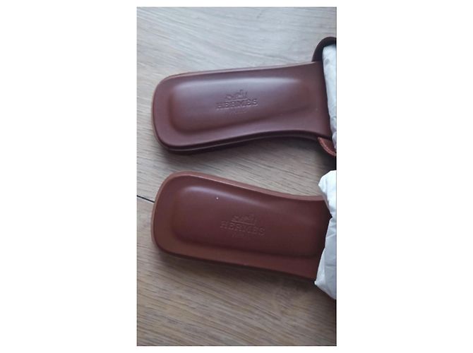Oran Hermès Mules Camel Leather - view 3