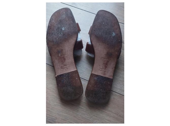 Oran Hermès Mules Camel Leather - view 5