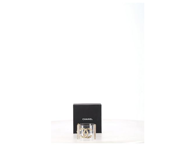 Timeless Bracciale a manica CC Strass Chanel in resina bianca Bianco - vista 7