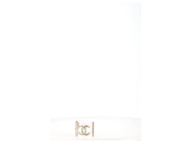 Timeless Bracciale a manica CC Strass Chanel in resina bianca Bianco - vista 8