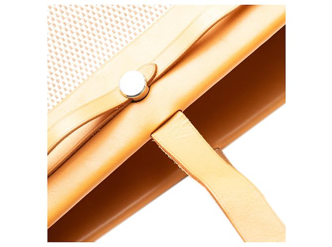 Hermès Borsa Cabas GM Toile Marrone Herbag Beige - vista 11