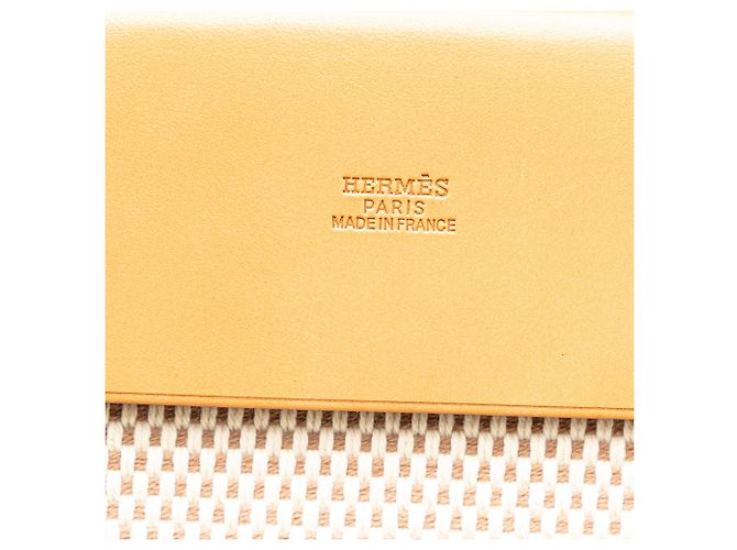 Hermès Borsa Cabas GM Toile Marrone Herbag Beige - vista 6