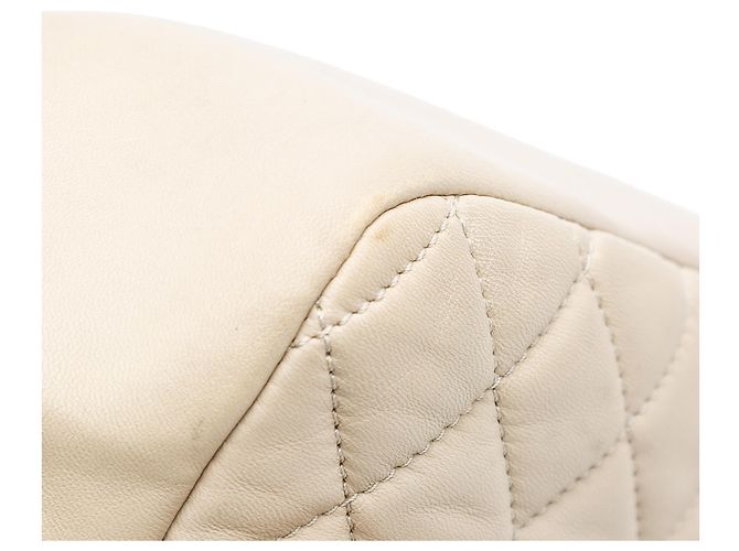 Chanel Brown Jumbo Quilted Lambskin Coco Rain Flap Marrone Beige - vista 10