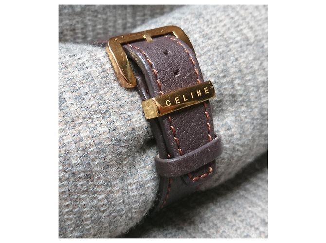 Céline Celine Damenquarzuhr, Swiss Made Golden Dunkelbraun - Ansicht 11