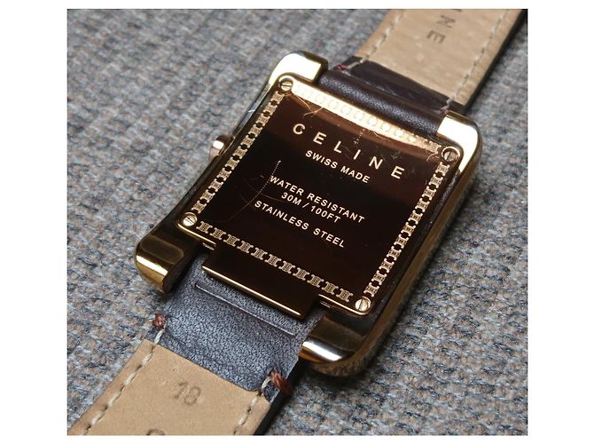 Céline Celine Damenquarzuhr, Swiss Made Golden Dunkelbraun - Ansicht 5