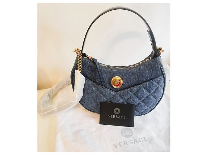 Borsa VERSACE "La Medusa" denim blu - vista 10