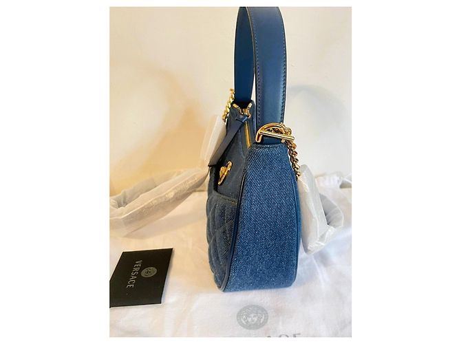 Borsa VERSACE "La Medusa" denim blu - vista 6