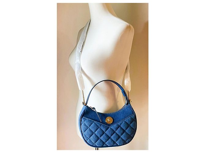 Borsa VERSACE "La Medusa" denim blu - vista 7