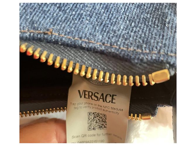 Borsa VERSACE "La Medusa" denim blu - vista 9