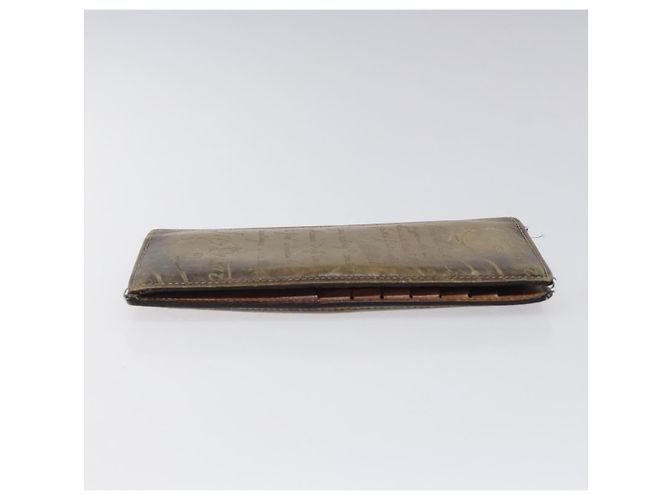 Cartera larga de cuero Berluti Calligraphy marrón Auth 117665 Castaño - vista 3