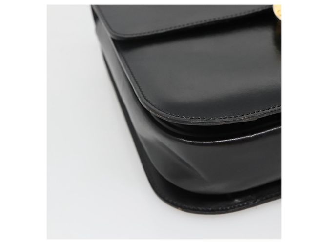 Céline Borsa a mano CELINE Circle in pelle nera e oro Auth KD513 Nero D'oro - vista 15