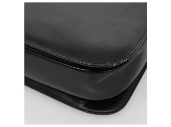 Céline Borsa a mano CELINE Circle in pelle nera e oro Auth KD513 Nero D'oro - vista 16