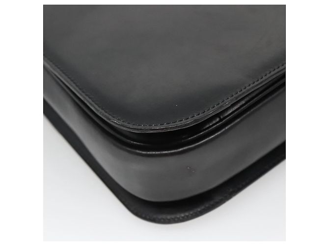 Céline Borsa a mano CELINE Circle in pelle nera e oro Auth KD513 Nero D'oro - vista 17