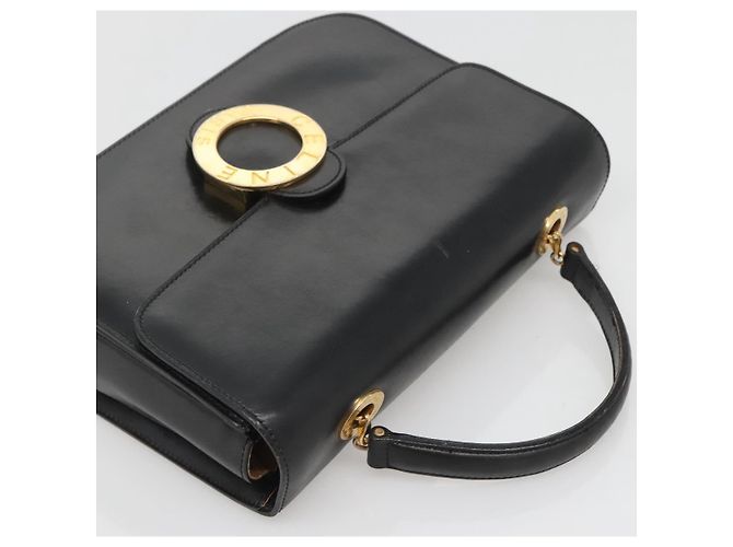 Céline Borsa a mano CELINE Circle in pelle nera e oro Auth KD513 Nero D'oro - vista 6