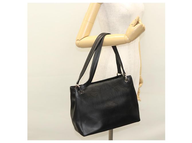 BALLY Borsa a Spalla in Pelle Nera e Oro Auth BA1473 Nero D'oro - vista 24