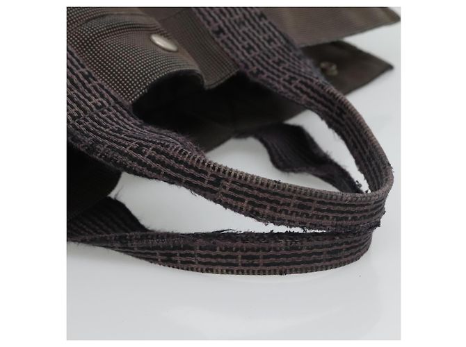 Hermès HERMES Handtasche Her Line MM Canvas Grau Silber Auth bs24473 Braun - Ansicht 7