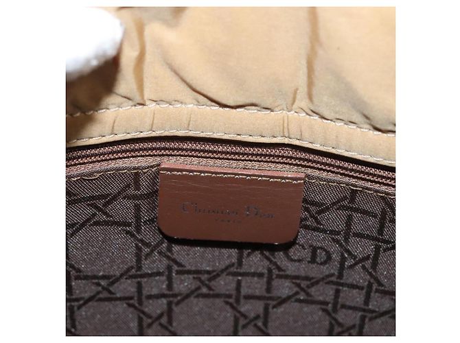 Christian Dior Lady Dior Handtasche aus Nylon Kunststoff Beige Silber Authentisch sw312 - Ansicht 10