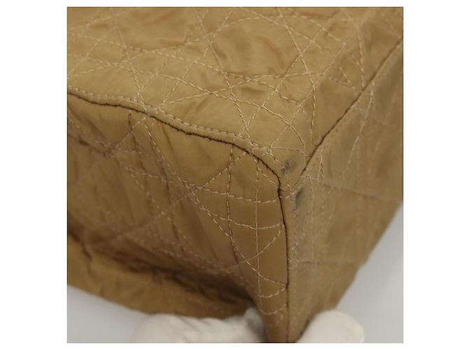 Christian Dior Lady Dior Handtasche aus Nylon Kunststoff Beige Silber Authentisch sw312 - Ansicht 16