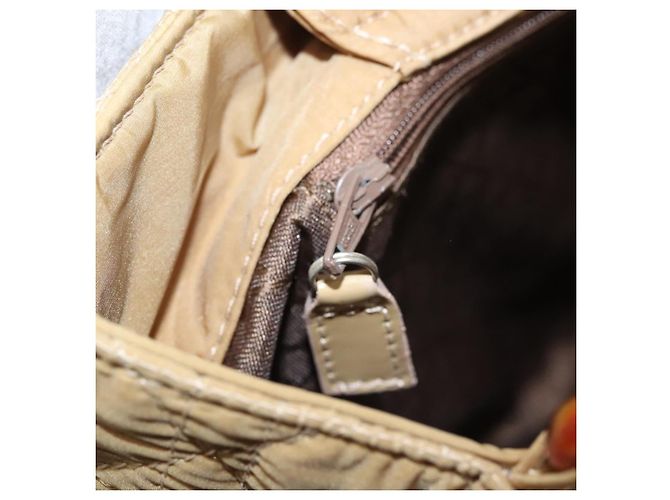 Christian Dior Lady Dior Handtasche aus Nylon Kunststoff Beige Silber Authentisch sw312 - Ansicht 22