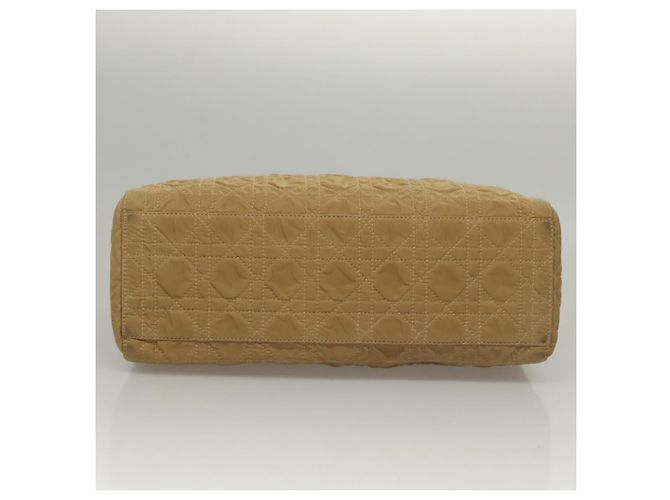 Christian Dior Lady Dior Handtasche aus Nylon Kunststoff Beige Silber Authentisch sw312 - Ansicht 5