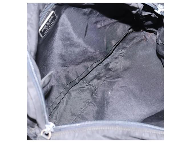 PRADA Borsa a Mano Nylon 2way Nera Argento Auth 117219 Nero - vista 11