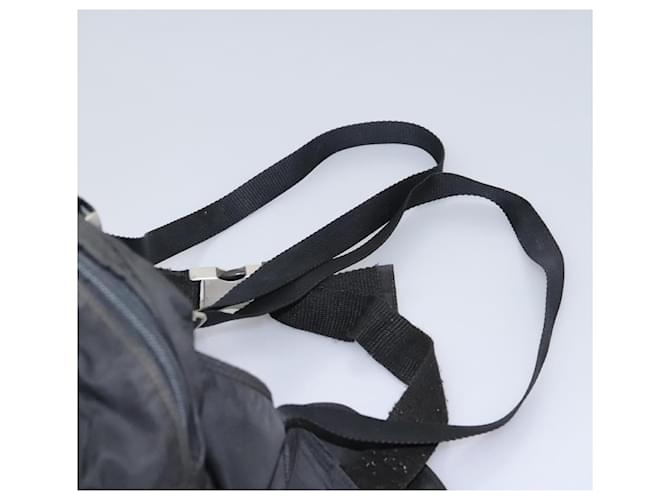 PRADA Borsa a Mano Nylon 2way Nera Argento Auth 117219 Nero - vista 16