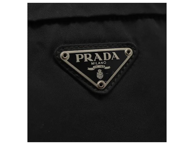 PRADA Borsa a Mano Nylon 2way Nera Argento Auth 117219 Nero - vista 21