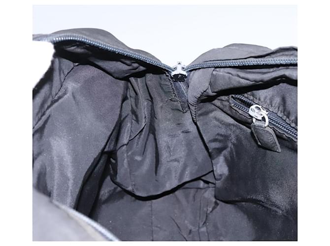 PRADA Borsa a Mano Nylon 2way Nera Argento Auth 117219 Nero - vista 26