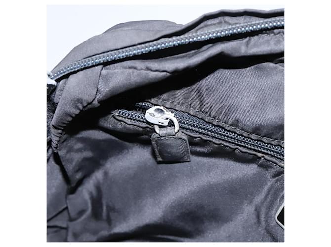 PRADA Borsa a Mano Nylon 2way Nera Argento Auth 117219 Nero - vista 27