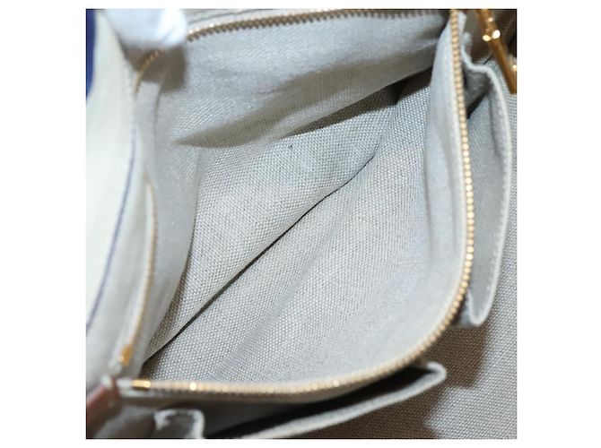PRADA Canapa GM Borsa a mano in tela blu oro Auth bs24485 D'oro - vista 21