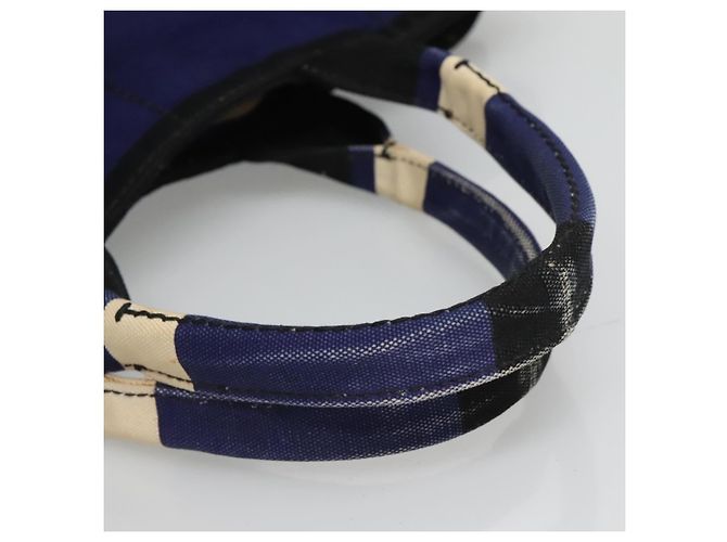 PRADA Canapa GM Borsa a mano in tela blu oro Auth bs24485 D'oro - vista 7