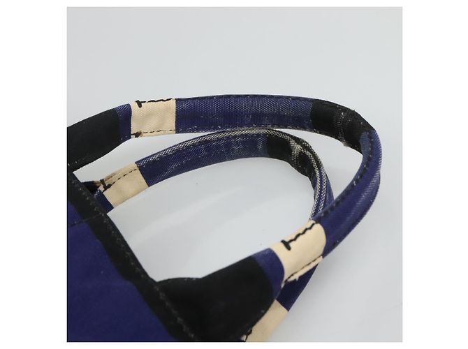 PRADA Canapa GM Borsa a mano in tela blu oro Auth bs24485 D'oro - vista 8