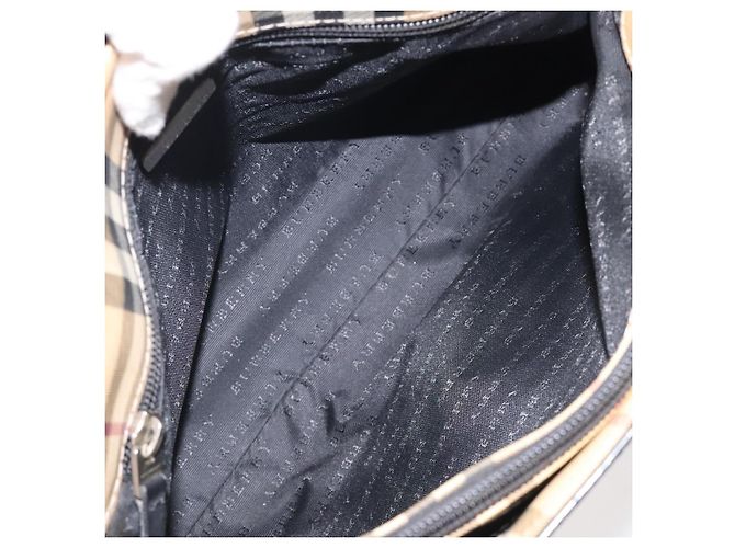 Bolso de mano de PVC beige con estampado Nova Check de BURBERRY Plata Auth 117914 - vista 11