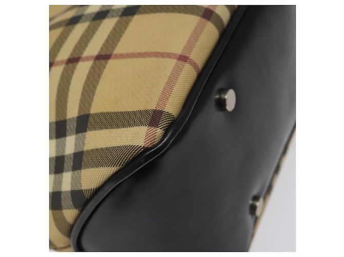 Bolso de mano de PVC beige con estampado Nova Check de BURBERRY Plata Auth 117914 - vista 14
