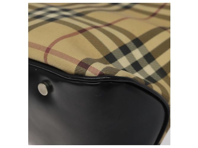 Bolso de mano de PVC beige con estampado Nova Check de BURBERRY Plata Auth 117914 - vista 15