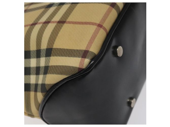 Bolso de mano de PVC beige con estampado Nova Check de BURBERRY Plata Auth 117914 - vista 16