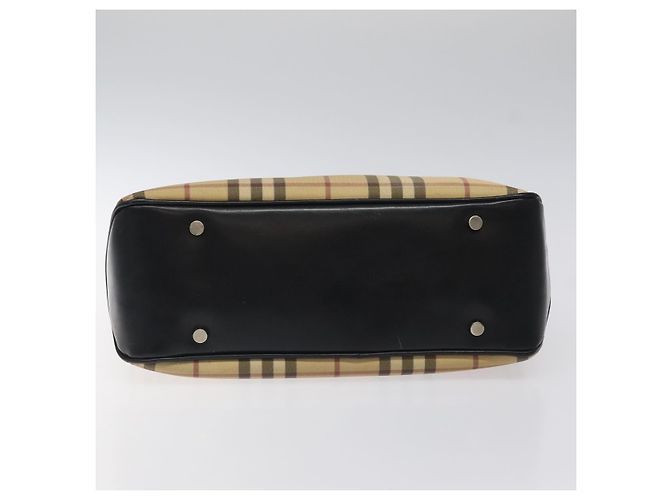 Bolso de mano de PVC beige con estampado Nova Check de BURBERRY Plata Auth 117914 - vista 5