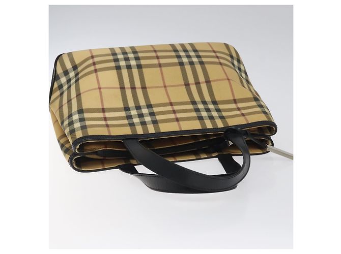 Bolso de mano de PVC beige con estampado Nova Check de BURBERRY Plata Auth 117914 - vista 6
